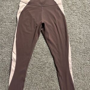 Brown and Cream Athletic Leggings